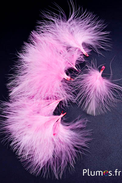 Maraboet-kalkoen-dons - 4-7 cm - roze